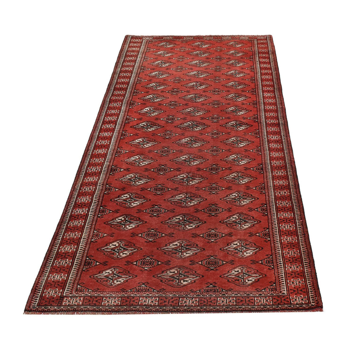 Tapis de couloir Tapis Turkaman - 266 x 97 cm - rouge