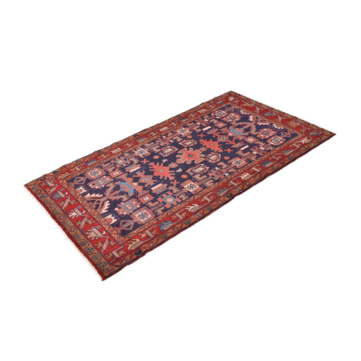 Tapis de couloir Tapis persan - Nomadic - 226 x 123 cm - rouge