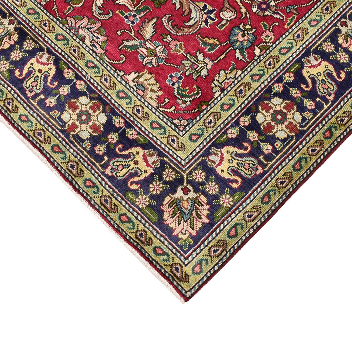 Tapis persan - Tabriz - 198 x 142 cm - rouge