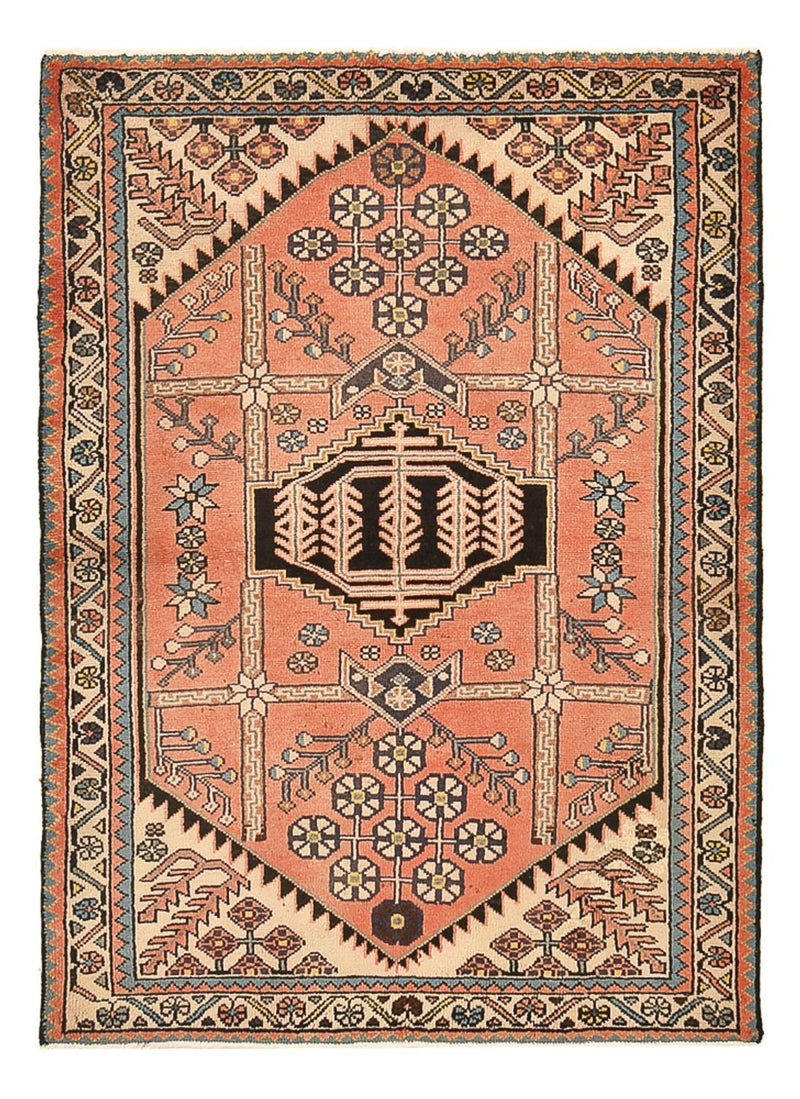 Tapis persan - Nomadic - 141 x 103 cm - rouge clair