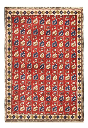 Tapis persan - Tabriz - 140 x 96 cm - rouge
