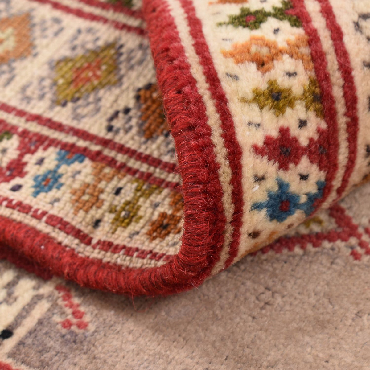 Tapis Turkaman - 79 x 64 cm - rose