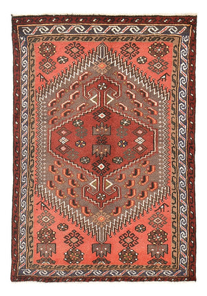 Tapis persan - Bidjar - 136 x 96 cm - rouge clair