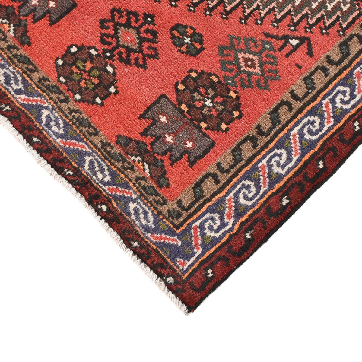 Tapis persan - Bidjar - 136 x 96 cm - rouge clair