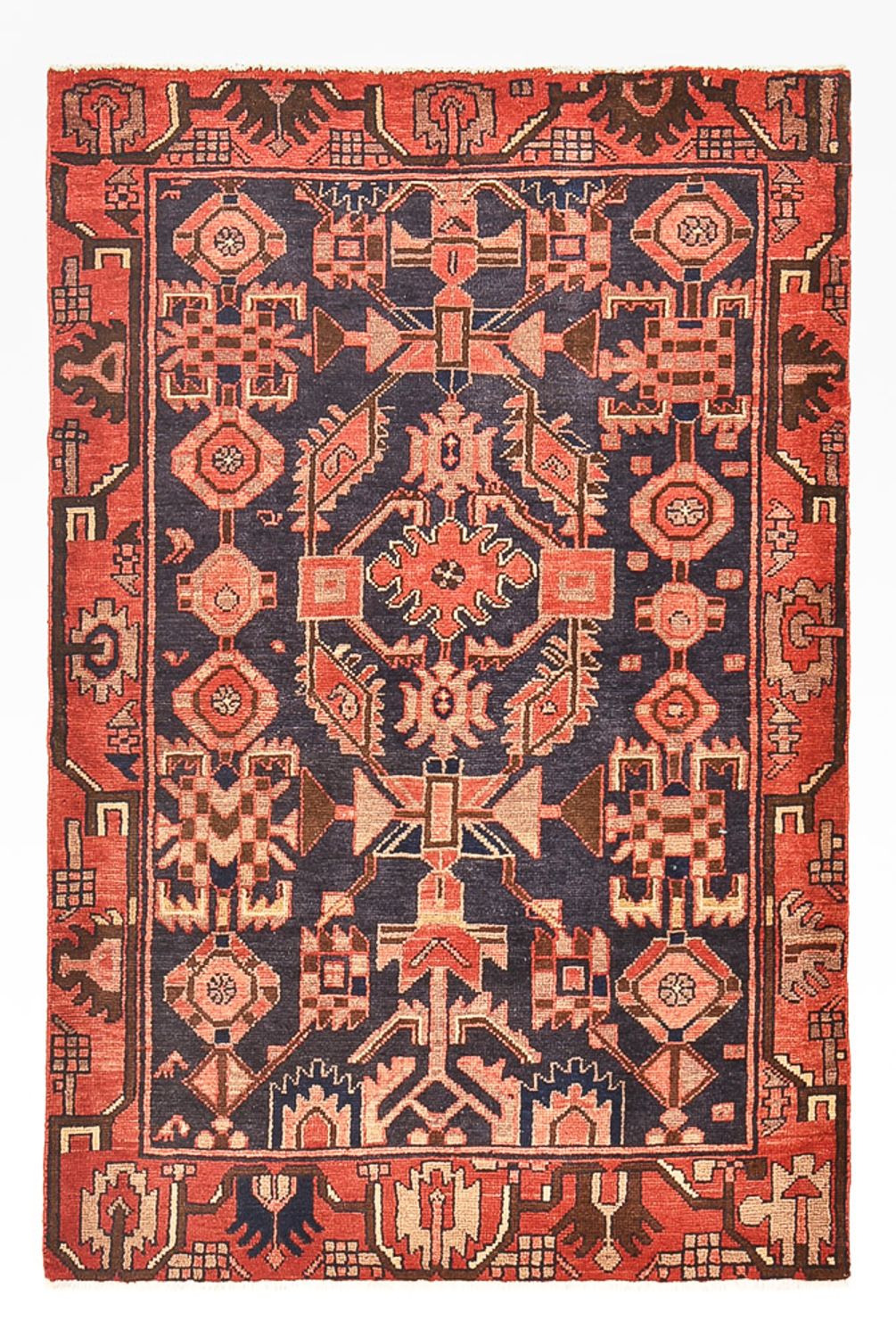 Tapis persan - Nomadic - 159 x 106 cm - rouge