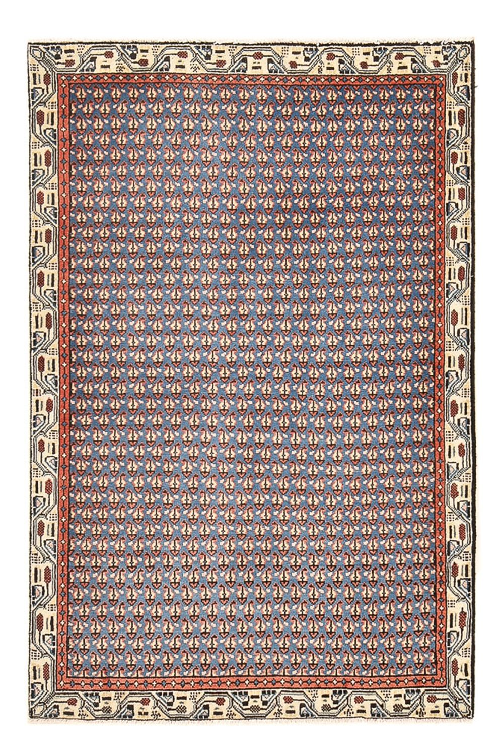 Tapis persan - Mir - 145 x 94 cm - bleu de mer