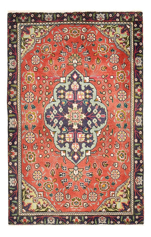 Tapis persan - Tabriz - 139 x 90 cm - rouge clair