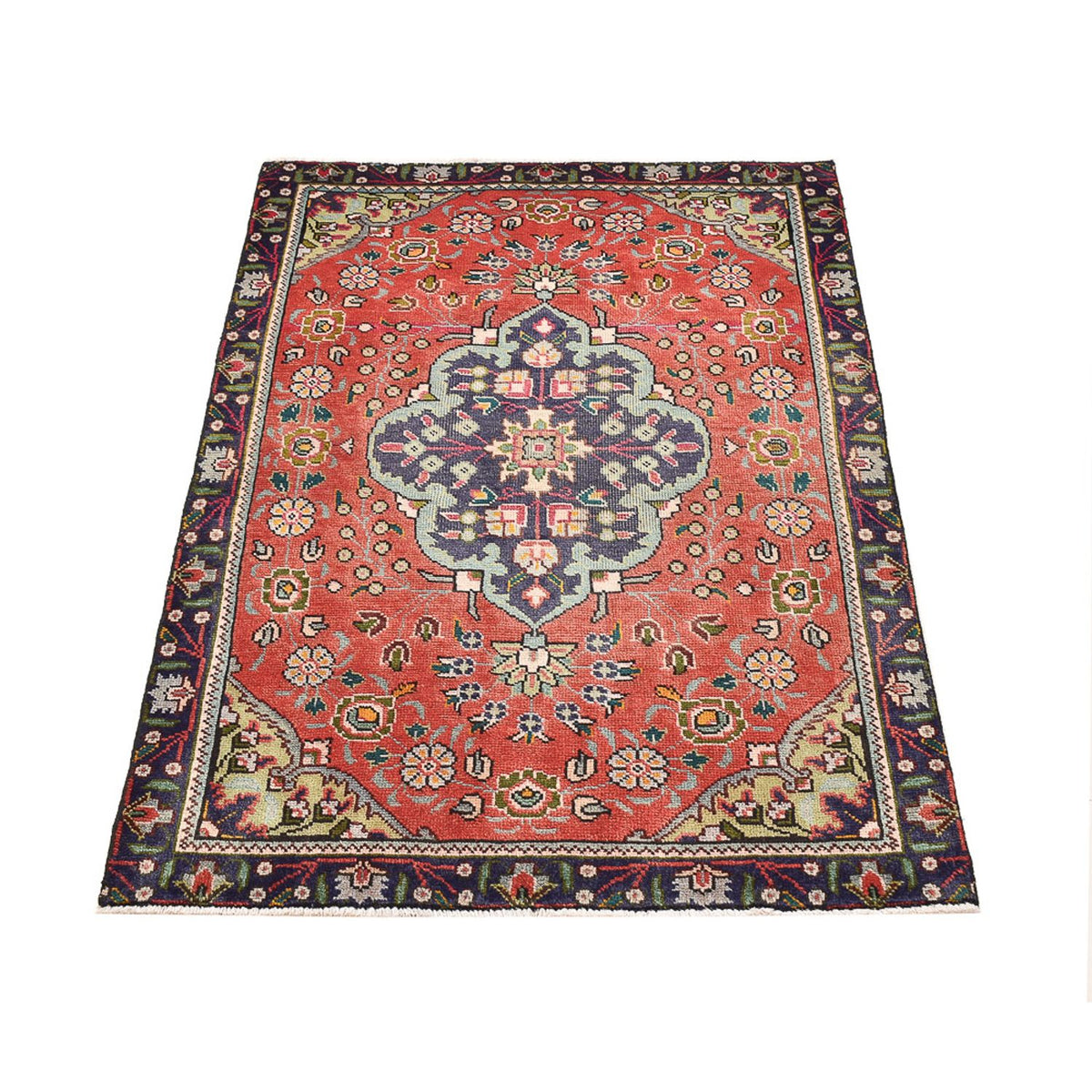 Tapis persan - Tabriz - 141 x 90 cm - rouge clair