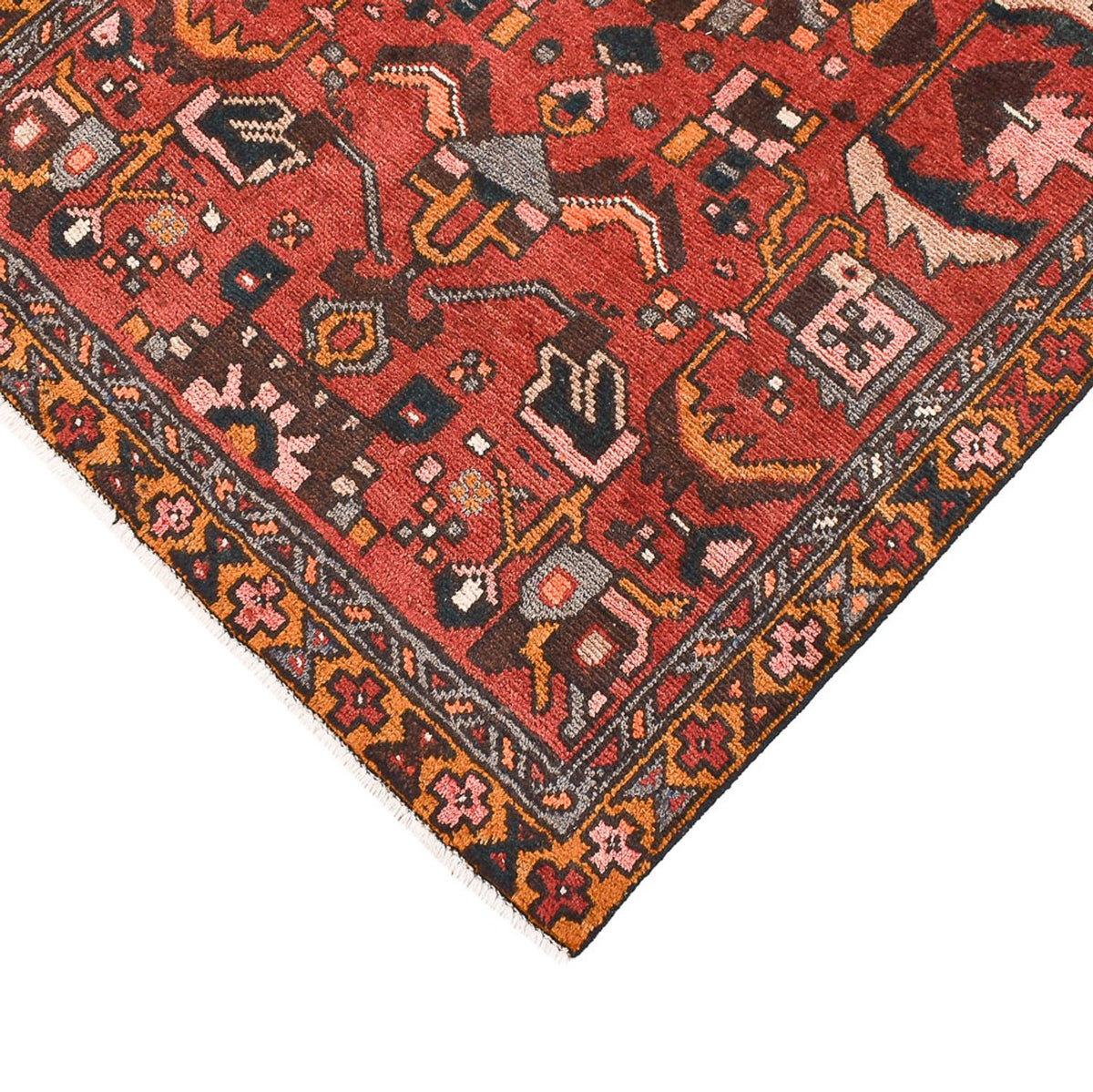 Tapis de couloir Tapis persan - Nomadic - 322 x 92 cm - terracotta