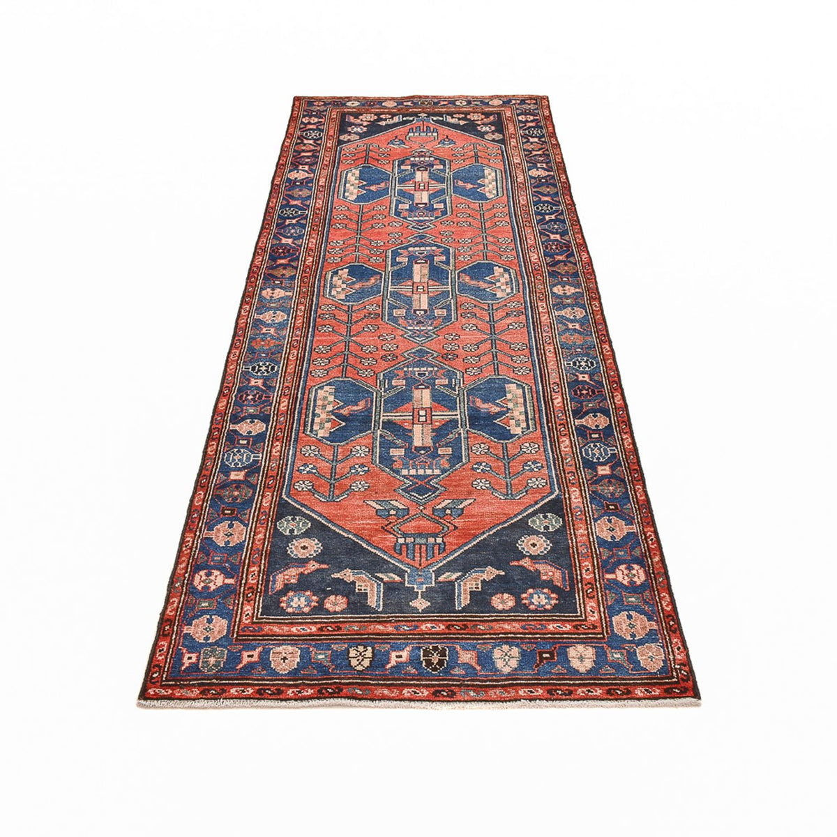 Tapis de couloir Tapis persan - Nomadic - 292 x 102 cm - rouge clair