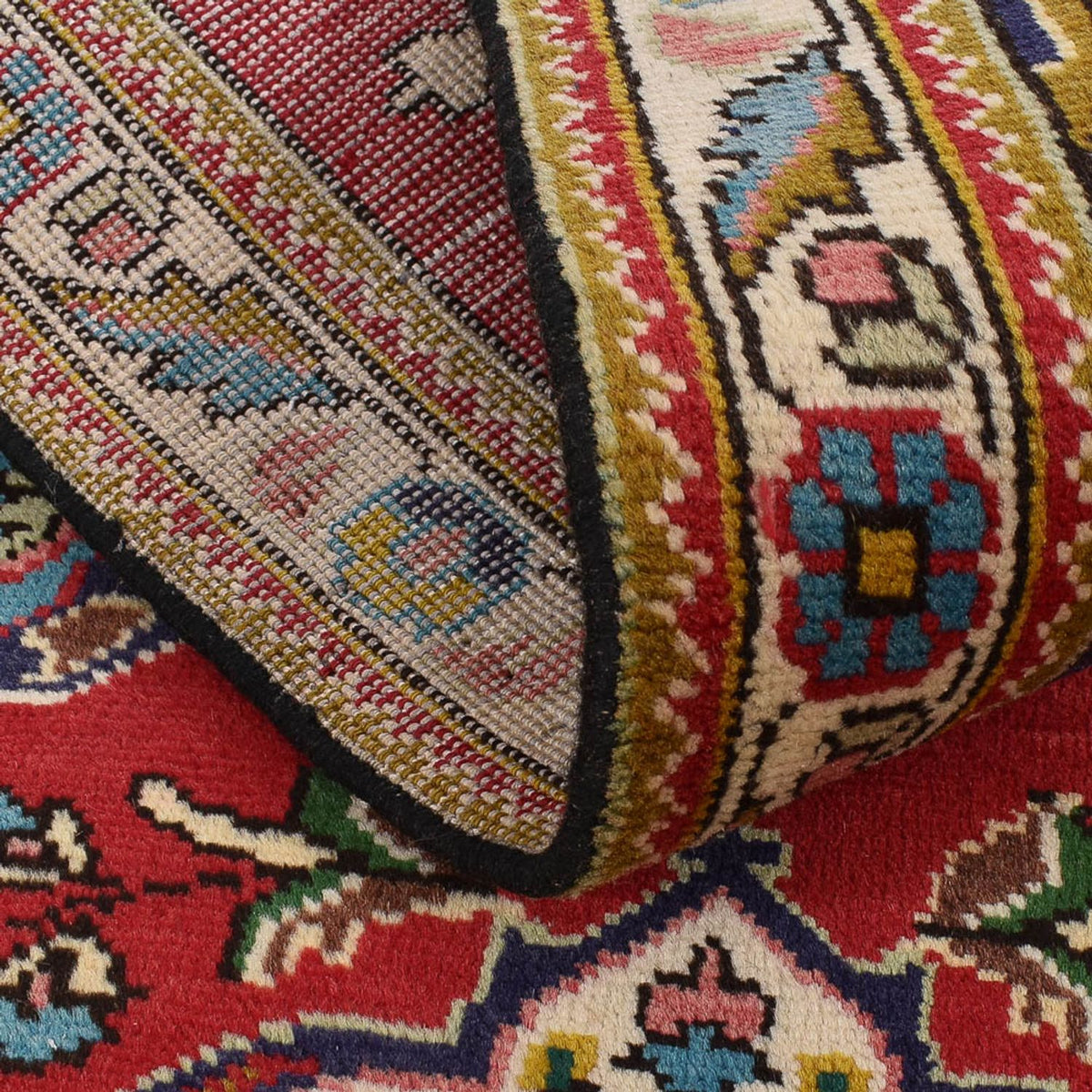 Tapis de couloir Tapis persan - Tabriz - 343 x 80 cm - rouge