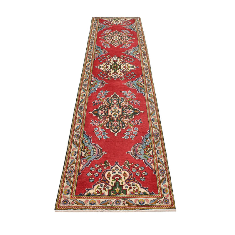 Tapis de couloir Tapis persan - Tabriz - 343 x 80 cm - rouge