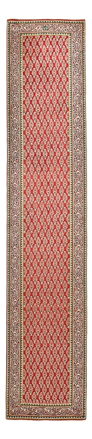 Tapis de couloir Tapis persan - Tabriz - 381 x 73 cm - rouille
