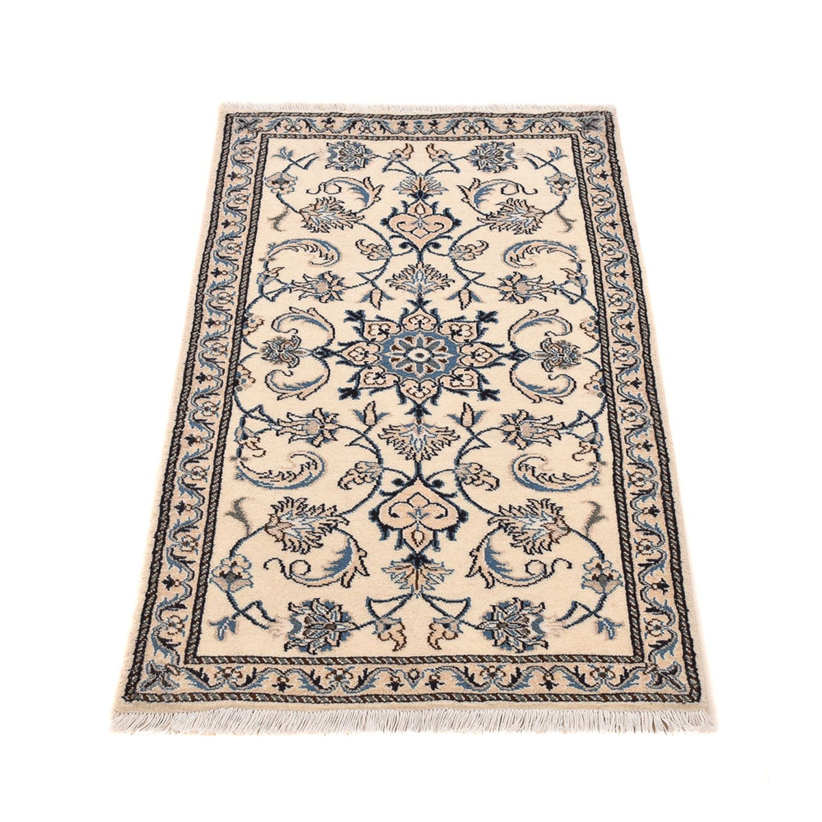 Tapis persan - Nain - 139 x 69 cm - crème