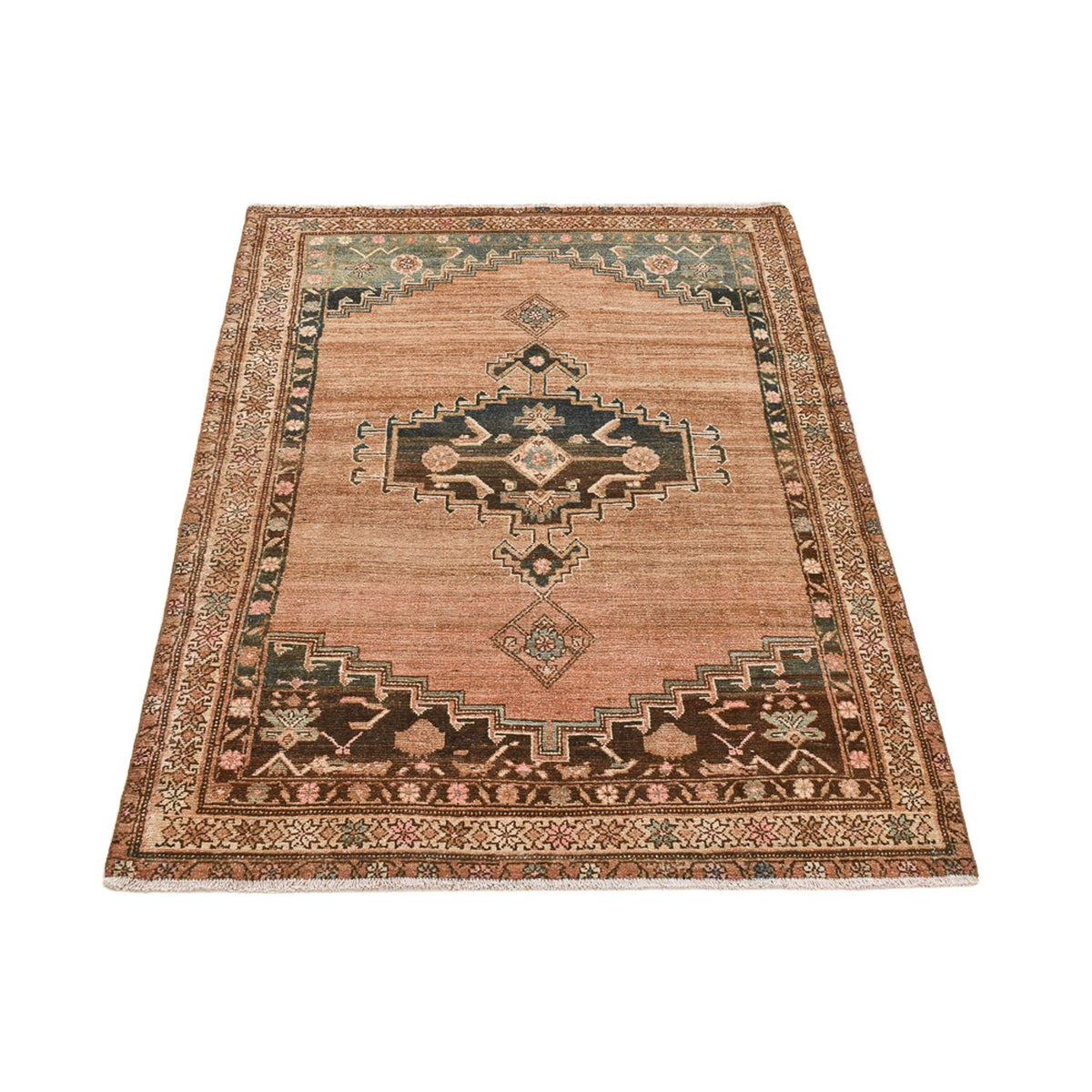 Tapis vintage - 186 x 126 cm - rouge clair