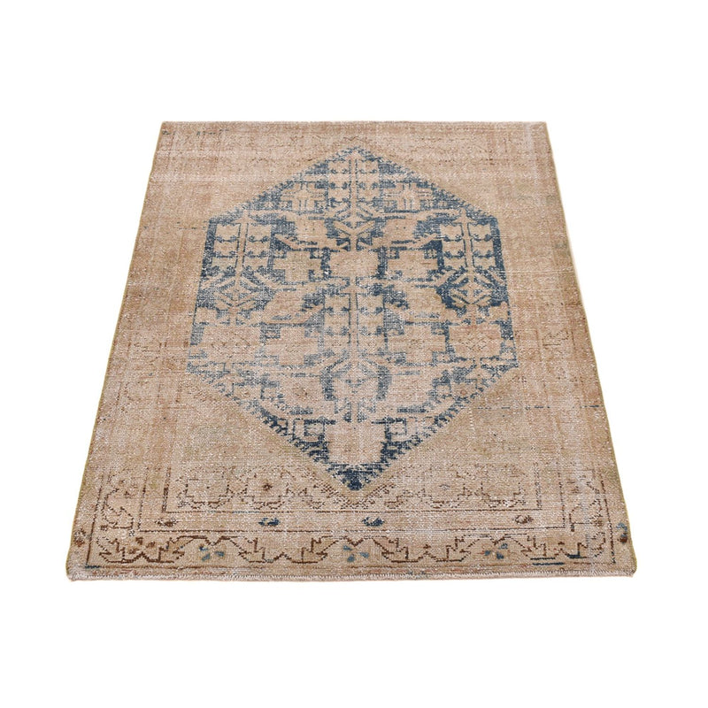 Tapis vintage - 148 x 108 cm - bleu