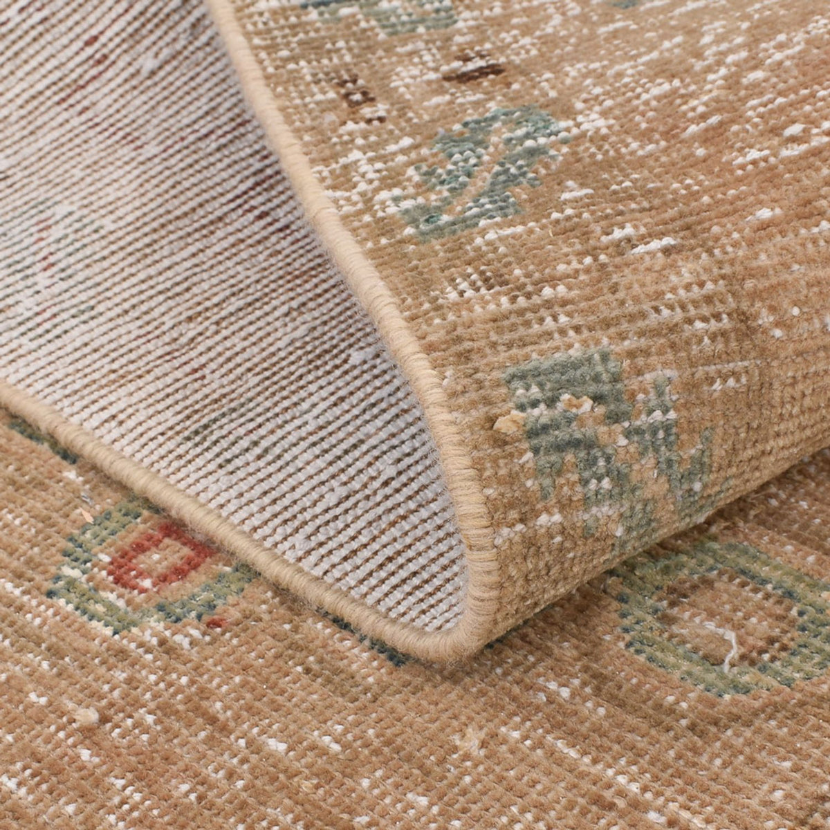 Tapis vintage - 152 x 103 cm - beige foncé