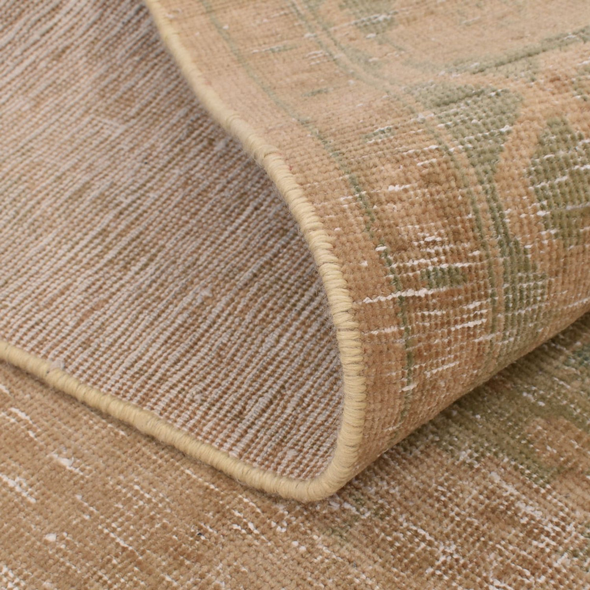 Tapis vintage - 206 x 145 cm - beige foncé