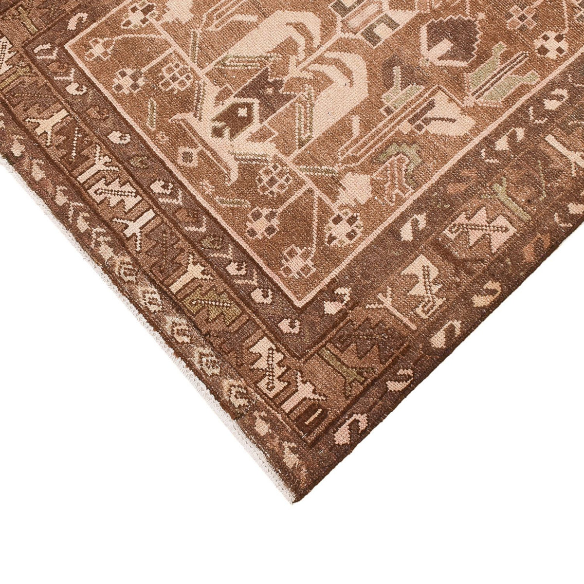 Tapis de couloir Tapis vintage - 297 x 104 cm - beige foncé