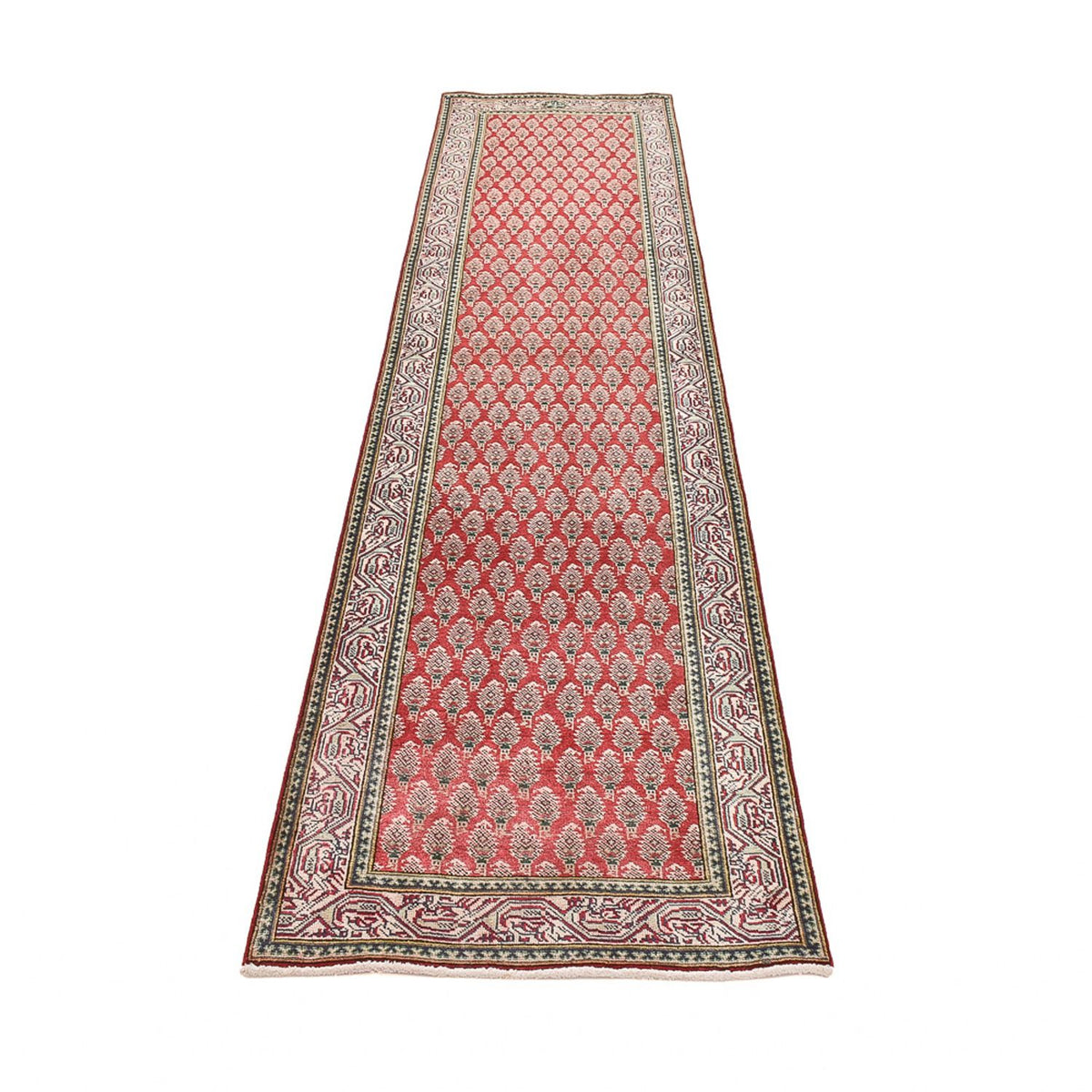 Tapis de couloir Tapis persan - Tabriz - 340 x 83 cm - rouge