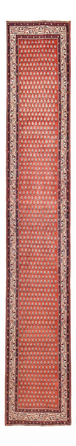 Tapis de couloir Tapis persan - Mir - 462 x 77 cm - rouille