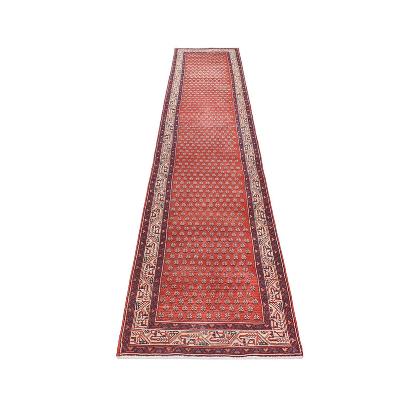 Tapis de couloir Tapis persan - Mir - 462 x 77 cm - rouille