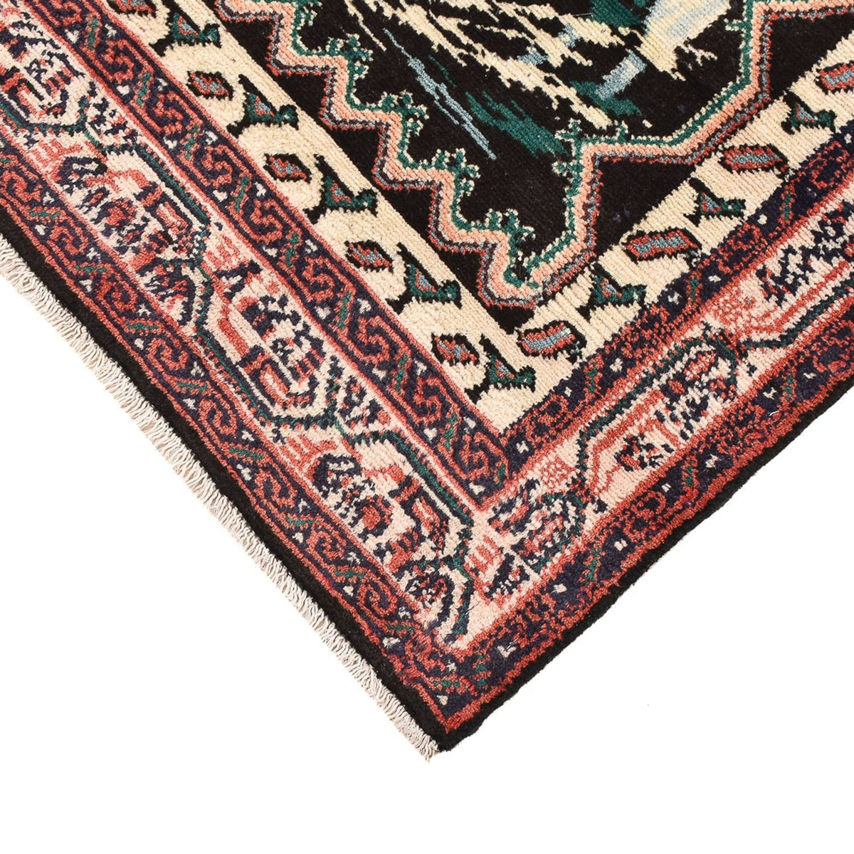 Tapis persan - Nomadic carré  - 118 x 101 cm - multicolore