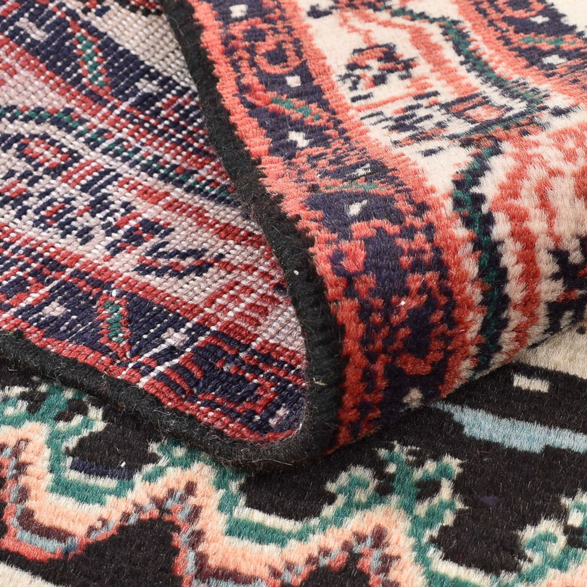 Tapis persan - Nomadic carré  - 118 x 101 cm - multicolore