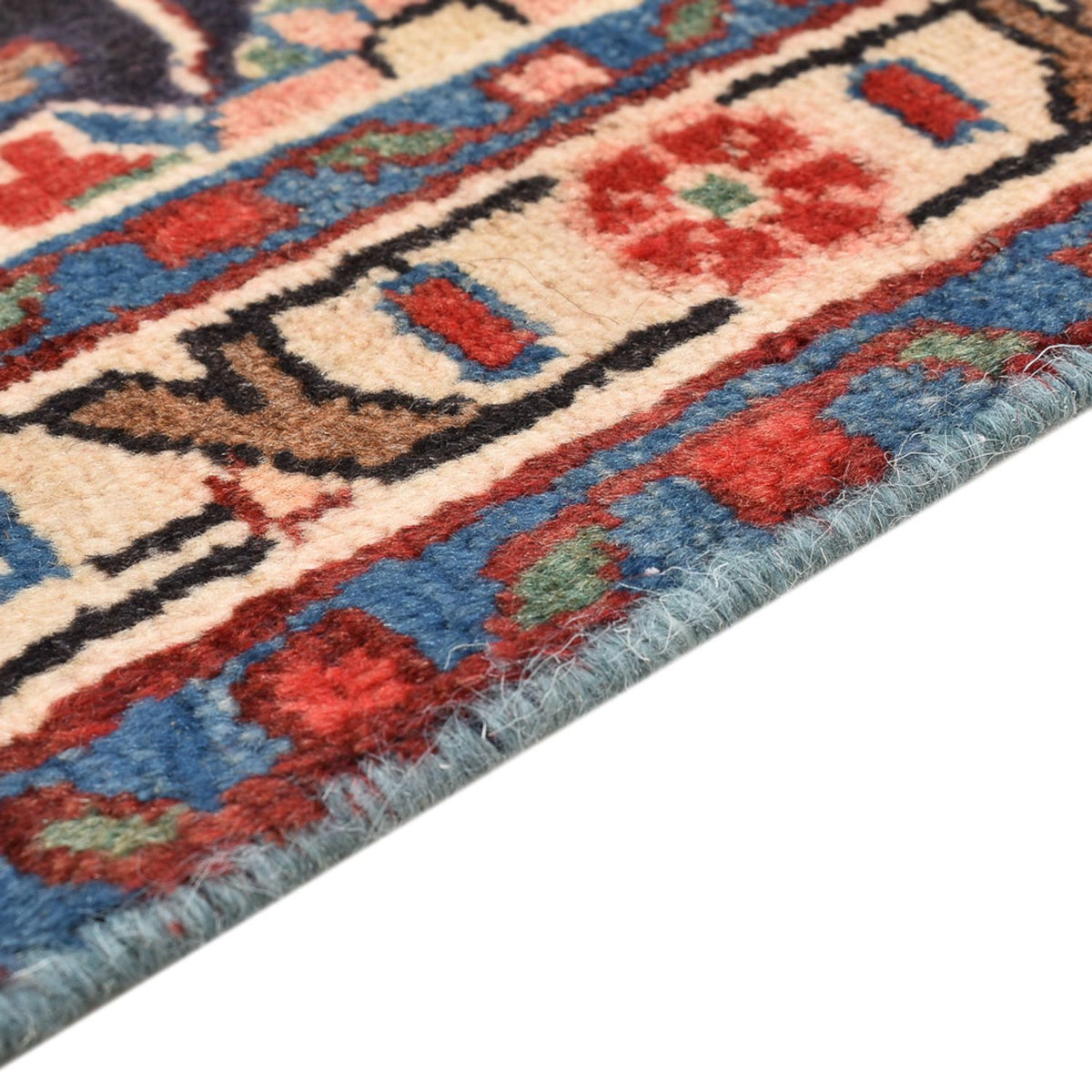 Tapis persan - Nomadic - 96 x 65 cm - bleu foncé