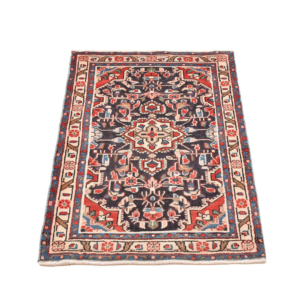 Tapis persan - Nomadic - 96 x 65 cm - bleu foncé