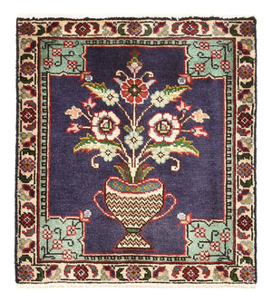 Tapis persan - Nomadic - 60 x 54 cm - multicolore