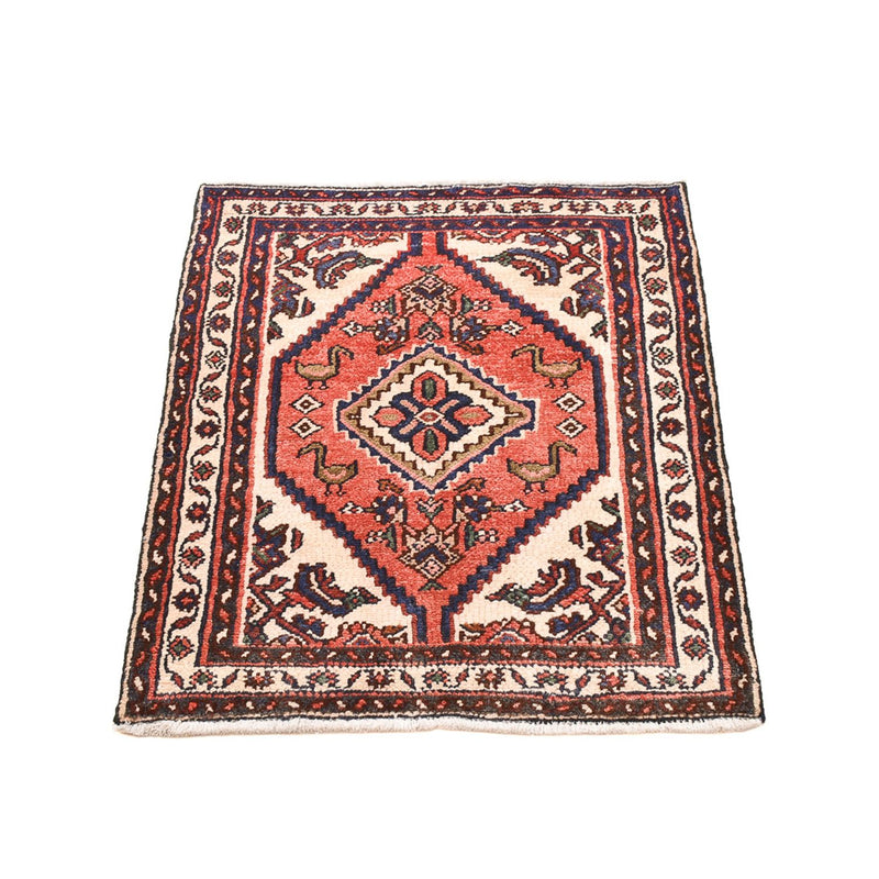 Tapis persan - Nomadic - 92 x 68 cm - rouge clair