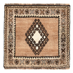Tapis persan - Nomadic - 56 x 53 cm - beige clair