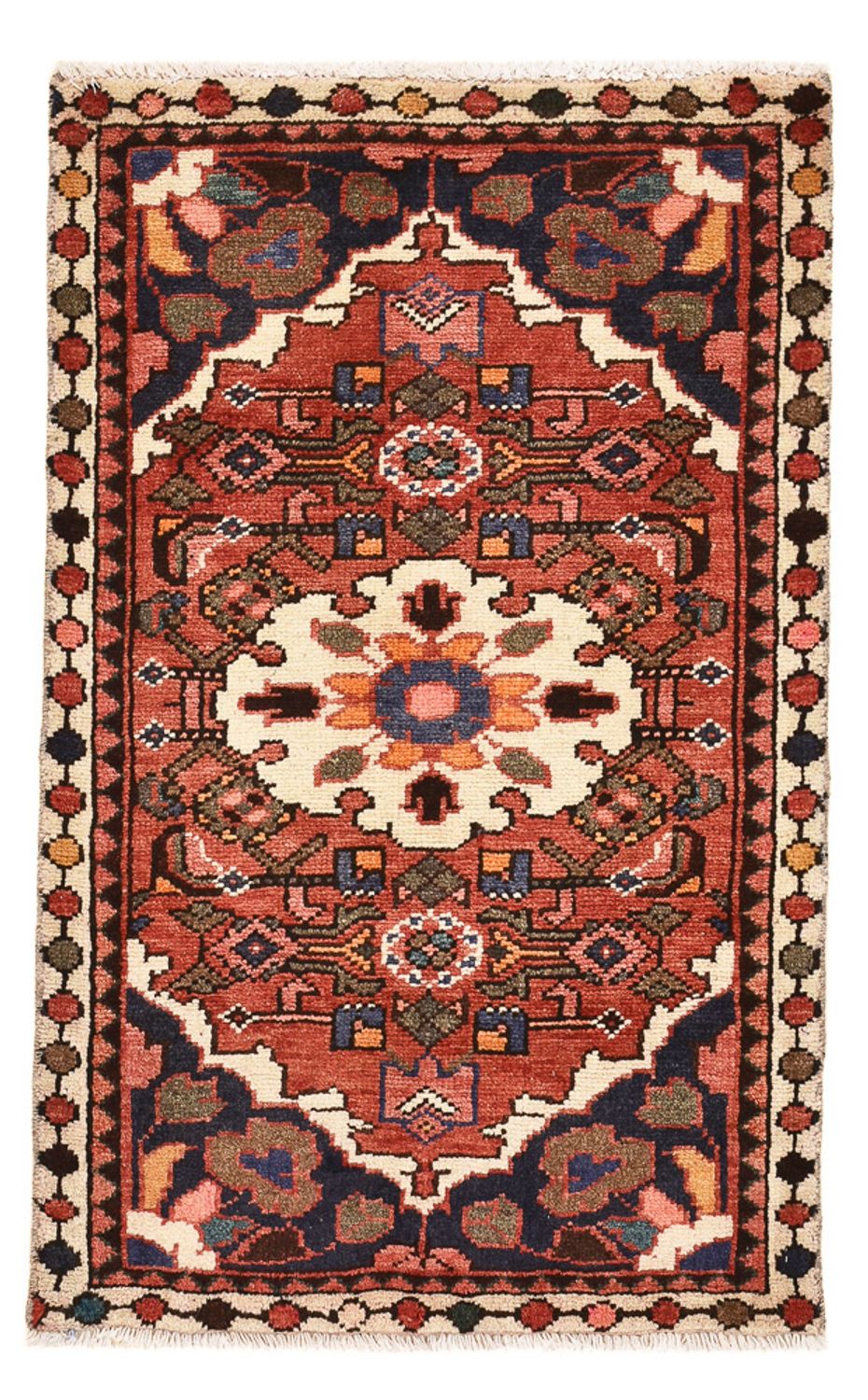 Tapis persan - Nomadic - 84 x 56 cm - rouille