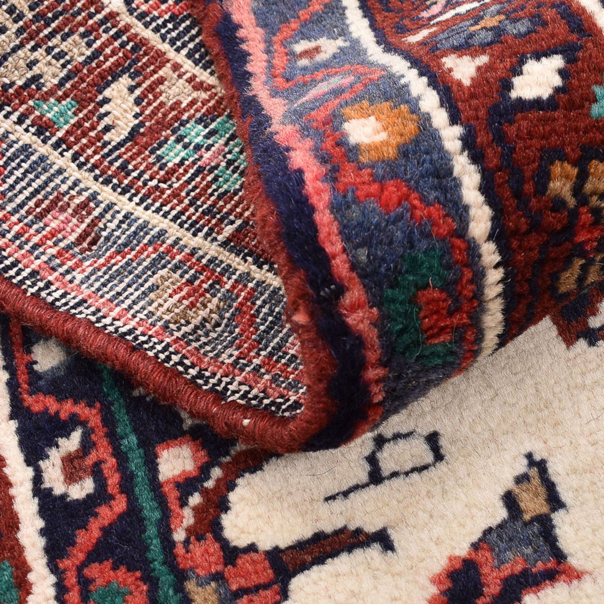 Tapis persan - Nomadic - 93 x 71 cm - multicolore