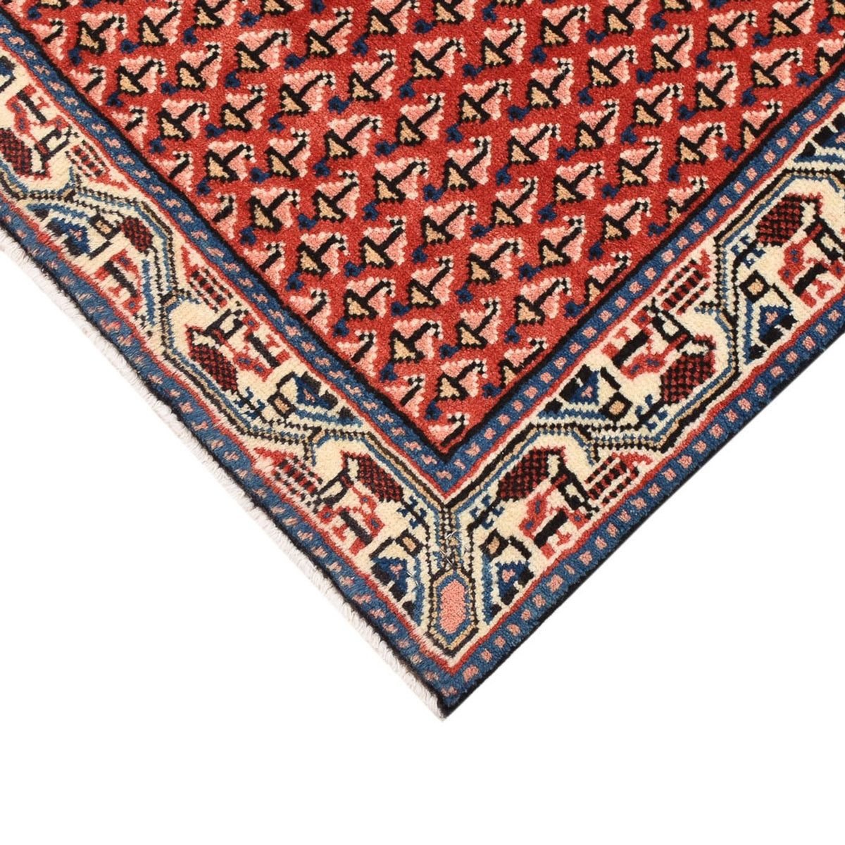 Tapis persan - Nomadic - 70 x 60 cm - rouge