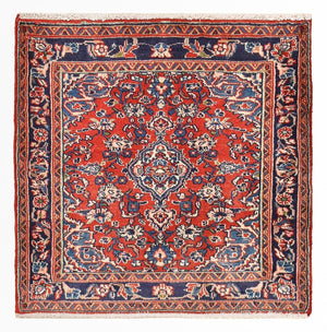 Tapis persan - Nomadic carré  - 67 x 67 cm - rouge