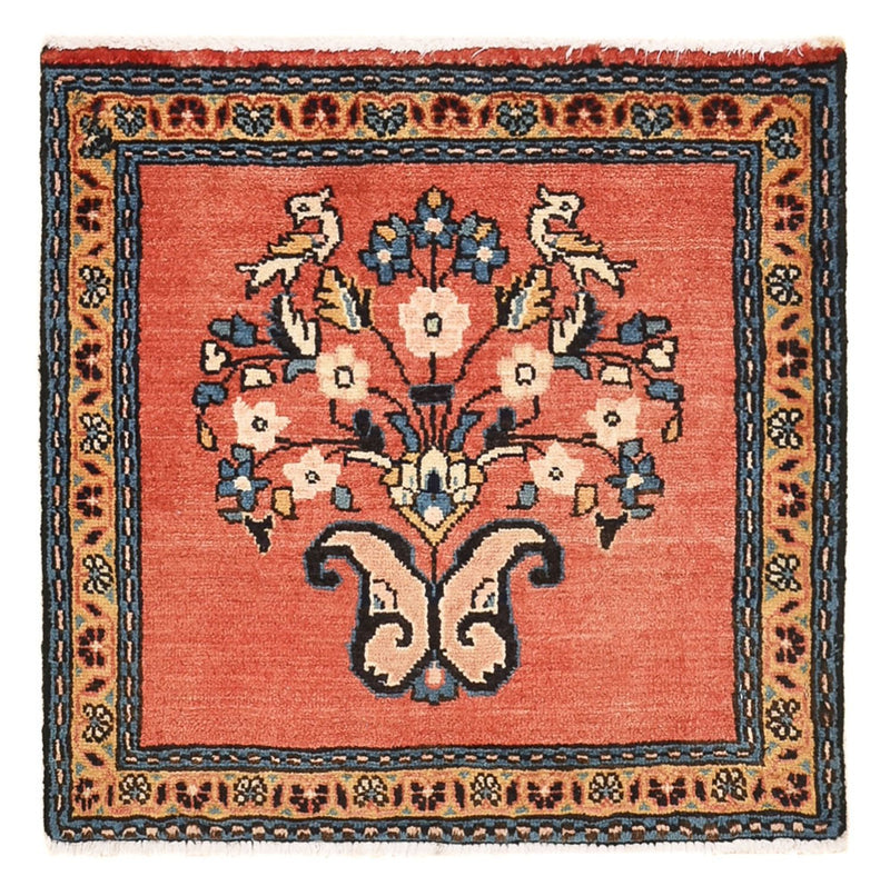 Tapis persan - Nomadic - 50 x 49 cm - rouge