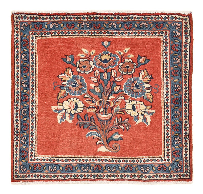 Tapis persan - Nomadic - 54 x 54 cm - rouge