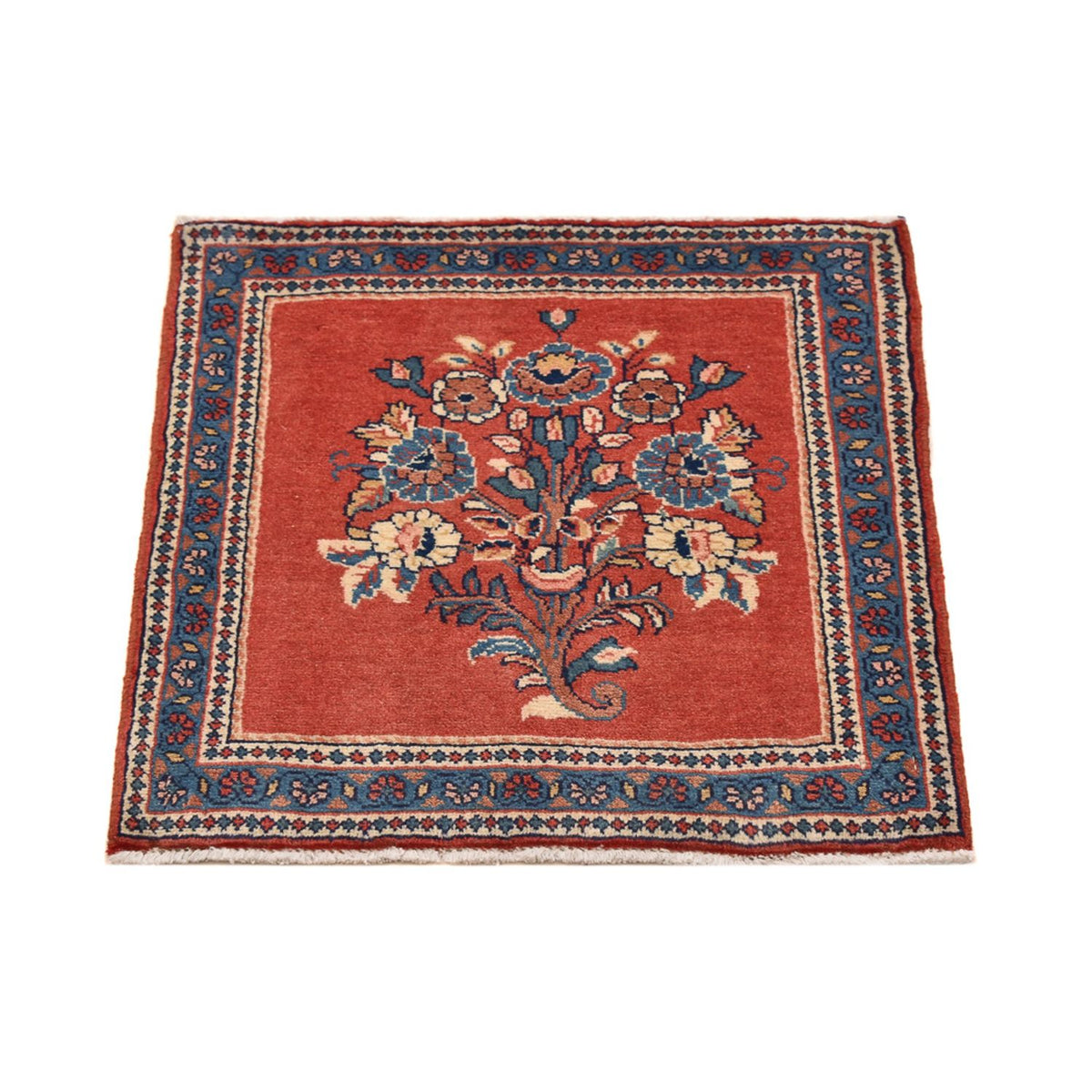 Tapis persan - Nomadic - 54 x 54 cm - rouge
