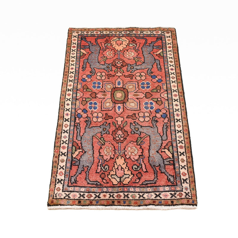 Tapis persan - Nomadic - 105 x 62 cm - rouge clair