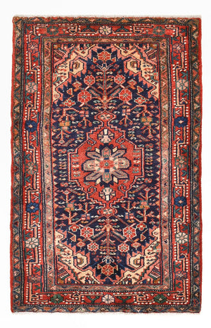 Tapis persan - Nomadic - 100 x 66 cm - rose