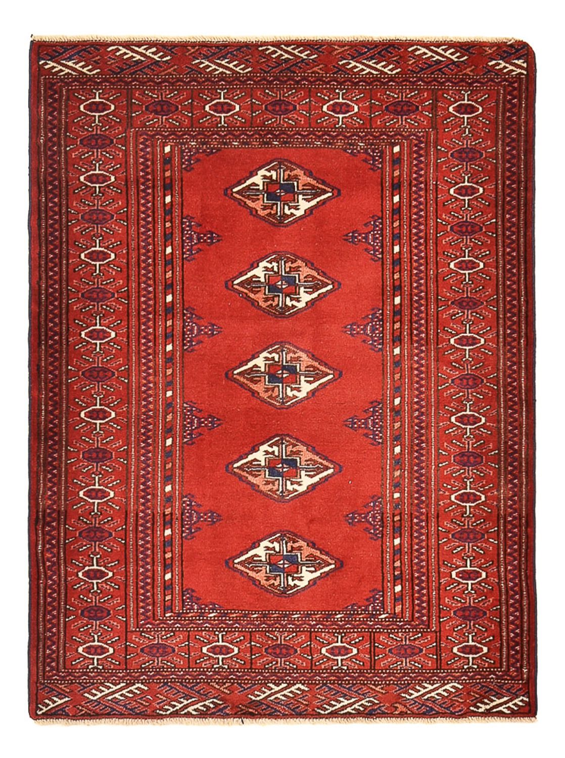 Tapis Turkaman - 115 x 87 cm - rouge
