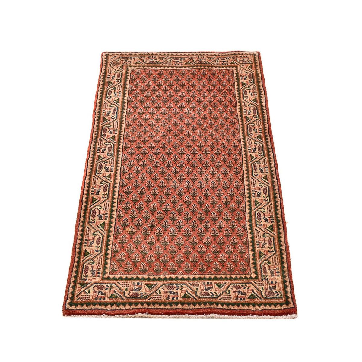 Tapis persan - Mir - 130 x 61 cm - rouille