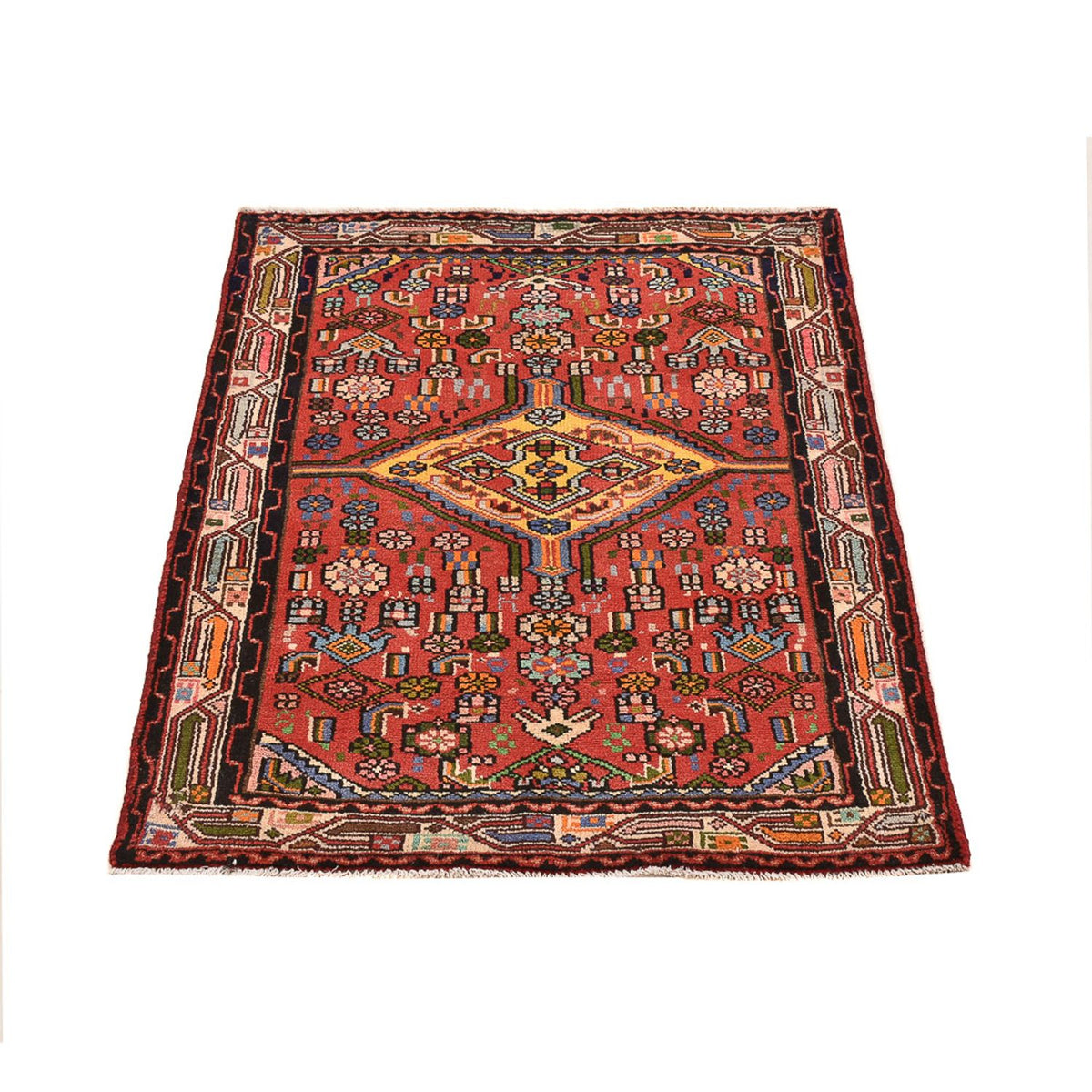 Tapis persan - Nomadic - 105 x 80 cm - rouge