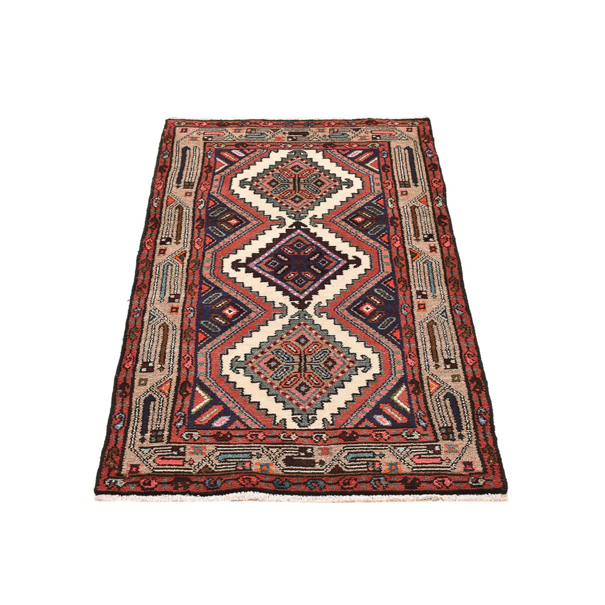Tapis persan - Nomadic - 130 x 74 cm - multicolore