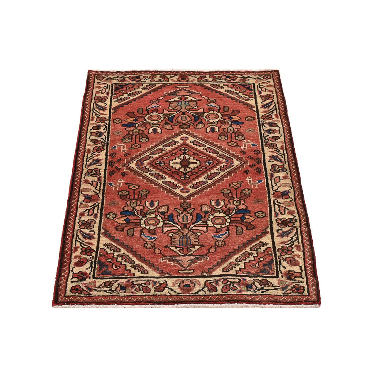 Tapis persan - Nomadic - 121 x 76 cm - rouge clair