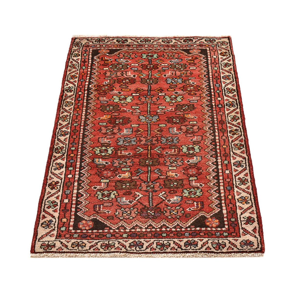 Tapis persan - Nomadic - 110 x 67 cm - rouge clair