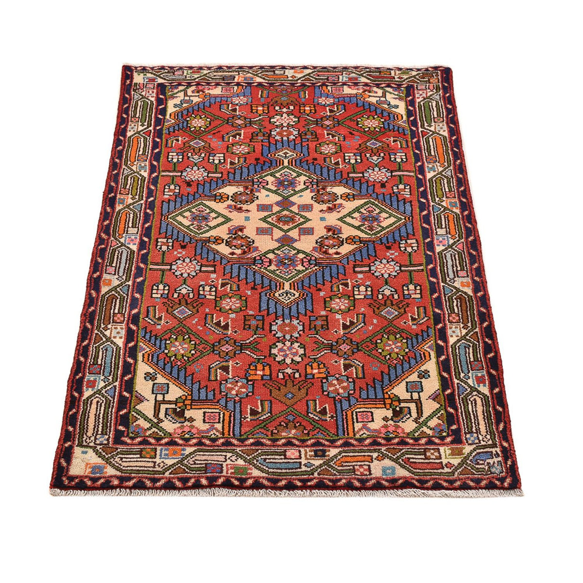 Tapis persan - Nomadic - 134 x 81 cm - rouge