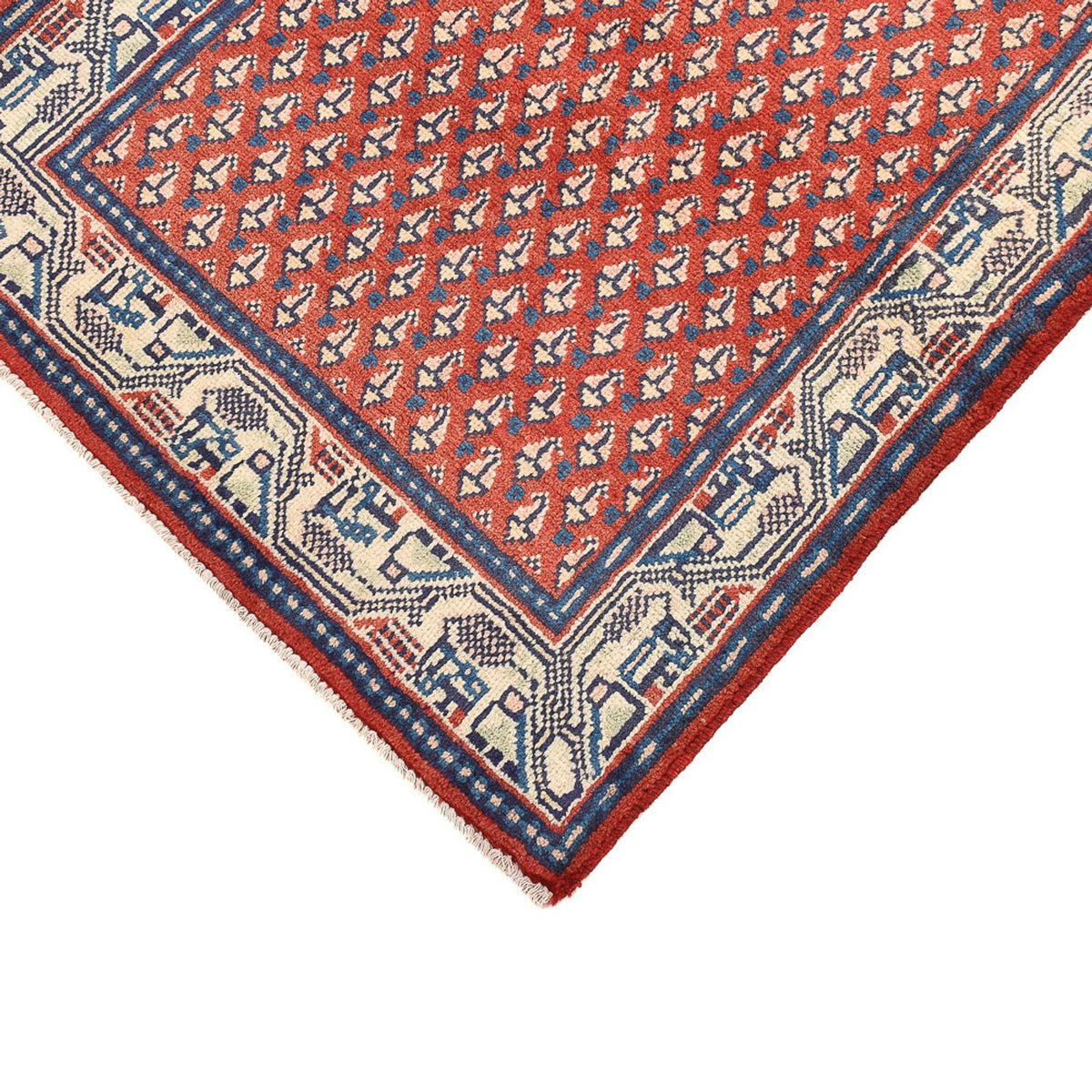Tapis de couloir Tapis persan - Mir - 126 x 57 cm - rouge